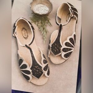 Joyfolie Mari Flower Girl Flat in black